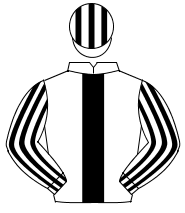 WHITE, black panel, striped sleeves & cap                                                                                                             