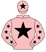 PINK, black star & stars on sleeves, pink cap, black star                                                                                             