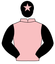 PINK, black sleeves, black cap, pink star                                                                                                             