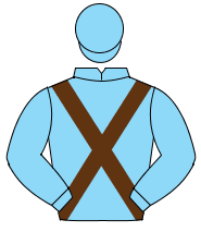 MADONNA BLUE, brown cross belts, blue cap                                                                                                             