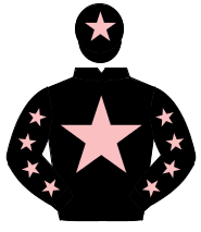 BLACK, pink star, pink stars on sleeves, pink star on cap                                                                                             