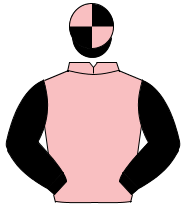 PINK, black sleeves, black & pink quartered cap                                                                                                       