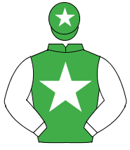 EMERALD GREEN, white star & sleeves, white star on cap                                                                                                