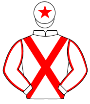 WHITE, red cross sashes, red seams on sleeves, red star on cap                                                                                        