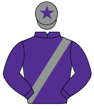 PURPLE, grey sash, grey cap, purple star                                                                                                              