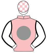 PINK, grey disc, white sleeves, black seams, white & pink check cap                                                                                   