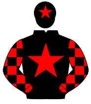 BLACK, red star, check sleeves, red star on cap                                                                                                       