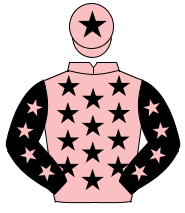 PINK, black stars, black sleeves, pink stars, pink cap, black star