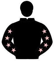 BLACK, pink stars on sleeves, black cap                                                                                                               