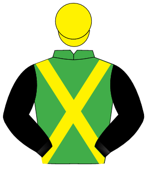 EMERALD GREEN, yellow cross sashes, black sleeves, yellow cap                                                                                         