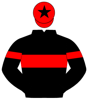 BLACK, red hoop, red armlet, red cap, black star                                                                                                      