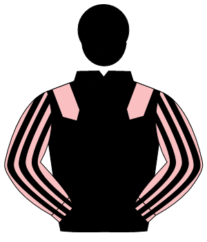 BLACK, pink epaulettes, pink & black striped sleeves, black cap                                                                                       