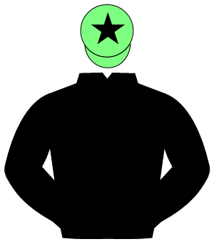 BLACK, light green cap, black star