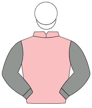 PINK, grey sleeves, white cap