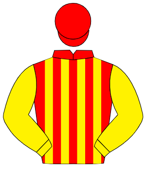 RED & YELLOW STRIPES, yellow sleeves, red cap