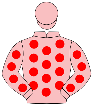 PINK, red spots, pink cap