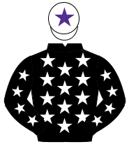 BLACK, white stars, white cap, purple star                                                                                                            