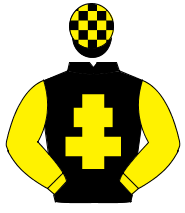 BLACK, yellow cross of lorraine & sleeves, check cap                                                                                                  