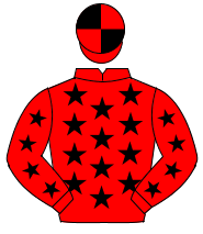 RED, black stars, quartered cap                                                                                                                       