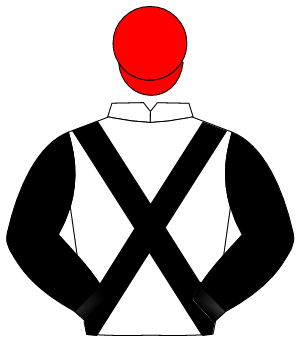WHITE, black cross sashes, black sleeves, red cap                                                                                                     