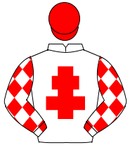 WHITE, red cross of lorraine, red diamonds on sleeves, red cap                                                                                        