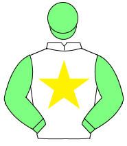 WHITE, yellow star, light green sleeves & cap                                                                                                         