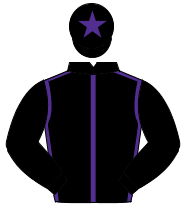 BLACK, purple seams, black sleeves, purple star on cap                                                                                                