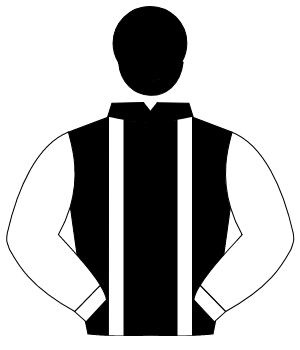 BLACK, white braces & sleeves, black cap