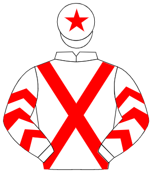 WHITE, red cross sashes, red chevrons on sleeves, red star on cap                                                                                     