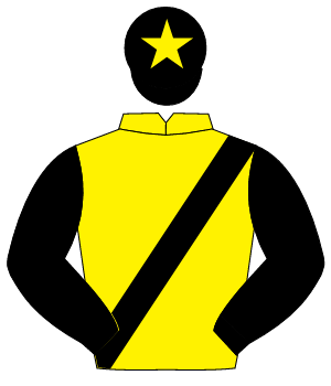 YELLOW, black sash & sleeves, black cap, yellow star                                                                                                  