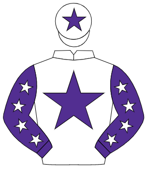WHITE, purple star, purple sleeves, white stars, white cap, purple star                                                                               