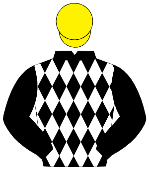 BLACK & WHITE DIAMONDS, black sleeves, yellow cap