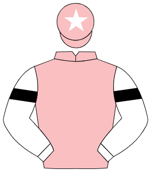 PINK, white sleeves, black armlet, pink cap, white star