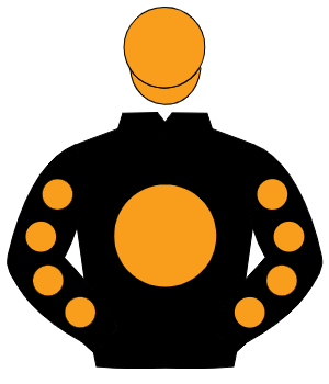 BLACK, orange disc, orange spots on sleeves, orange cap