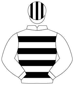 WHITE & BLACK HOOPS, white sleeves, striped cap