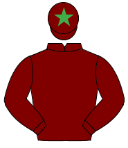 MAROON, maroon cap, emerald green star