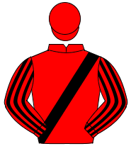 RED, black sash, striped sleeves, red cap                                                                                                             