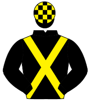 BLACK, yellow cross sashes, check cap                                                                                                                 