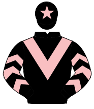 BLACK, pink chevron & chevrons on sleeves, black cap, pink star                                                                                       