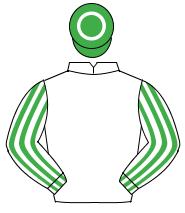 WHITE, green striped sleeves, green cap, white hoop                                                                                                   