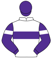 WHITE, purple hoop, purple sleeves, white armlet, purple cap                                                                                          