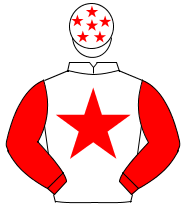 WHITE, red star & sleeves, red stars on cap                                                                                                           