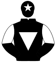 BLACK, white inverted triangle, halved sleeves, white star on cap                                                                                     