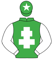 EMERALD GREEN, white cross of lorraine & sleeves, white star on cap                                                                                   