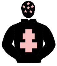 BLACK, pink cross of lorraine, pink stars on cap                                                                                                      