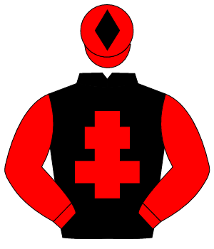 BLACK, red cross of lorraine & sleeves, red cap, black diamond                                                                                        