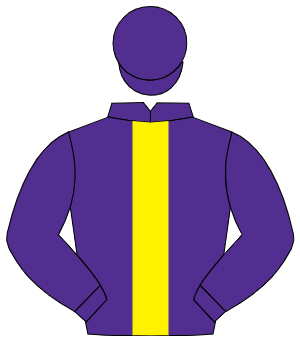 PURPLE, yellow panel, purple cap