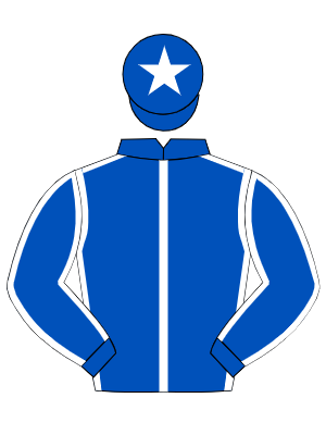 ROYAL BLUE, white seams, white star on cap