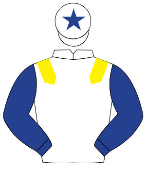 WHITE, yellow epaulettes, dark blue sleeves, white cap, dark blue star