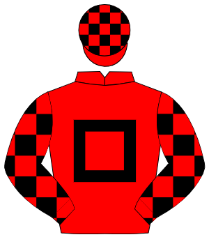 RED, black hollow box, black & red check sleeves, red & black check cap